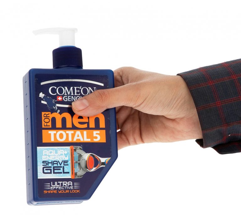 ژل اصلاح مردانه پمپی کامان مدل Total5 حجم 260 میلی لیتر Comeon Shave Gel Total5 Men 260ml