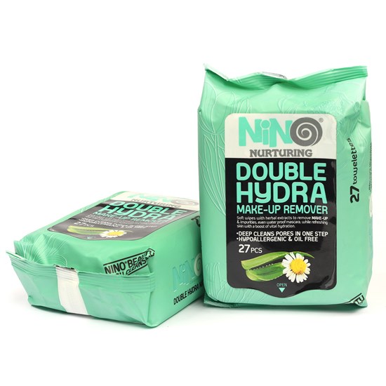 دستمال مرطوب پاک کننده نینو مدل Double Hydra تعداد ۲۷ عدد