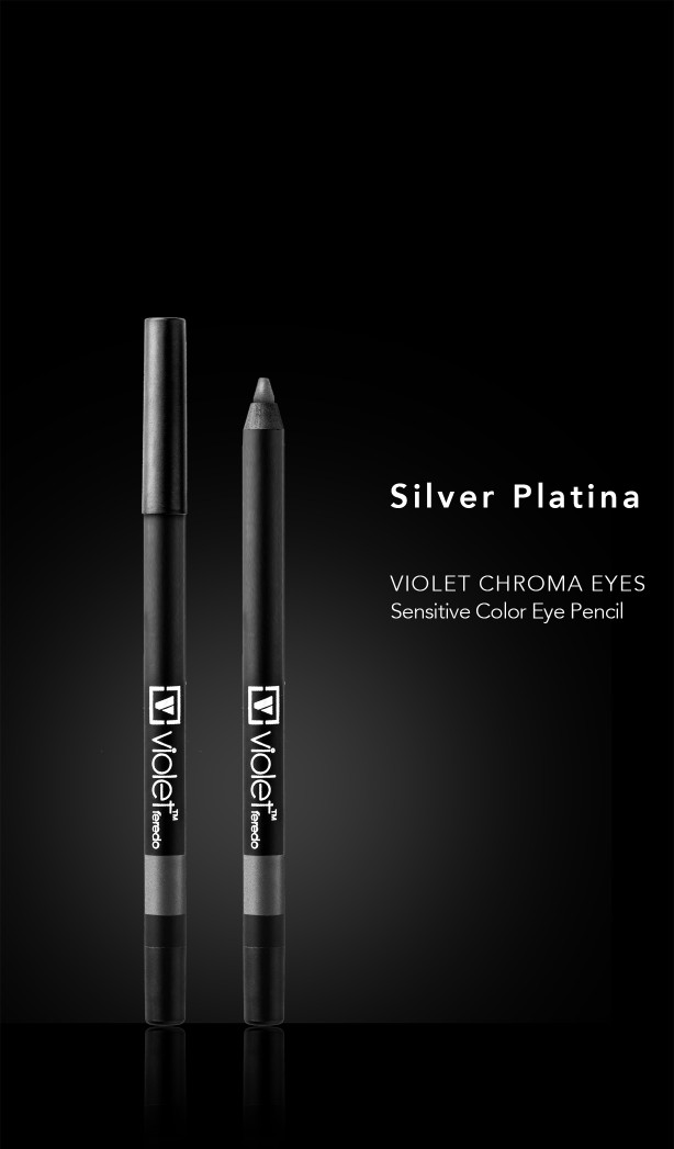 مداد و سایه چشم ویولت رنگ نقره ای Violet eye pencil مدل Choroma
