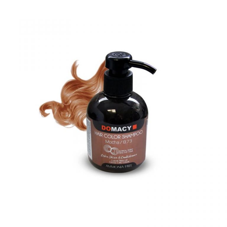 شامپو رنگساژ دوماسی حجم 300 میل شماره 8.73 (موکا) Domacy Hair Color Shampoo 30ml-8.73