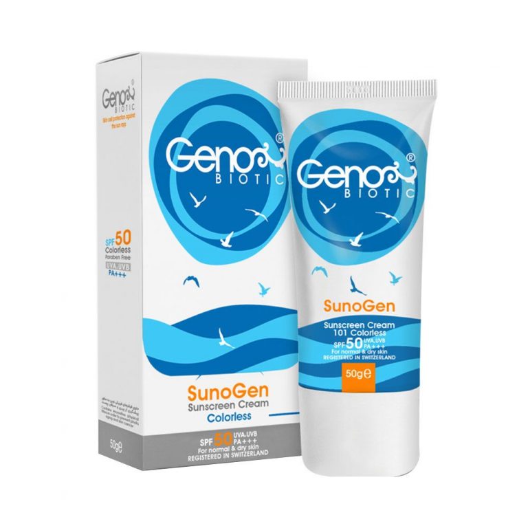 ضد آفتاب بی‌رنگ پوست خشک و معمولی SPF50 ژنو