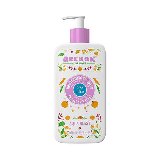 کرم ژل پمپی آبرسان آر یو اکی مدل گریپ فروت حجم 500 میل